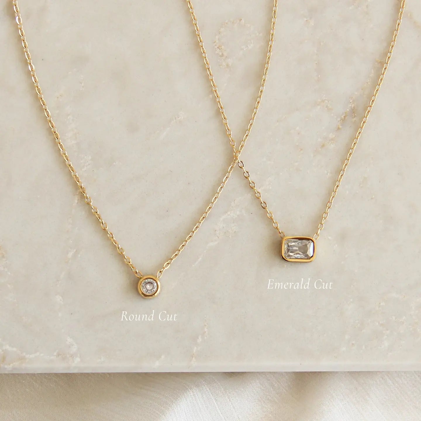 Simple Chain Round Cut Necklace