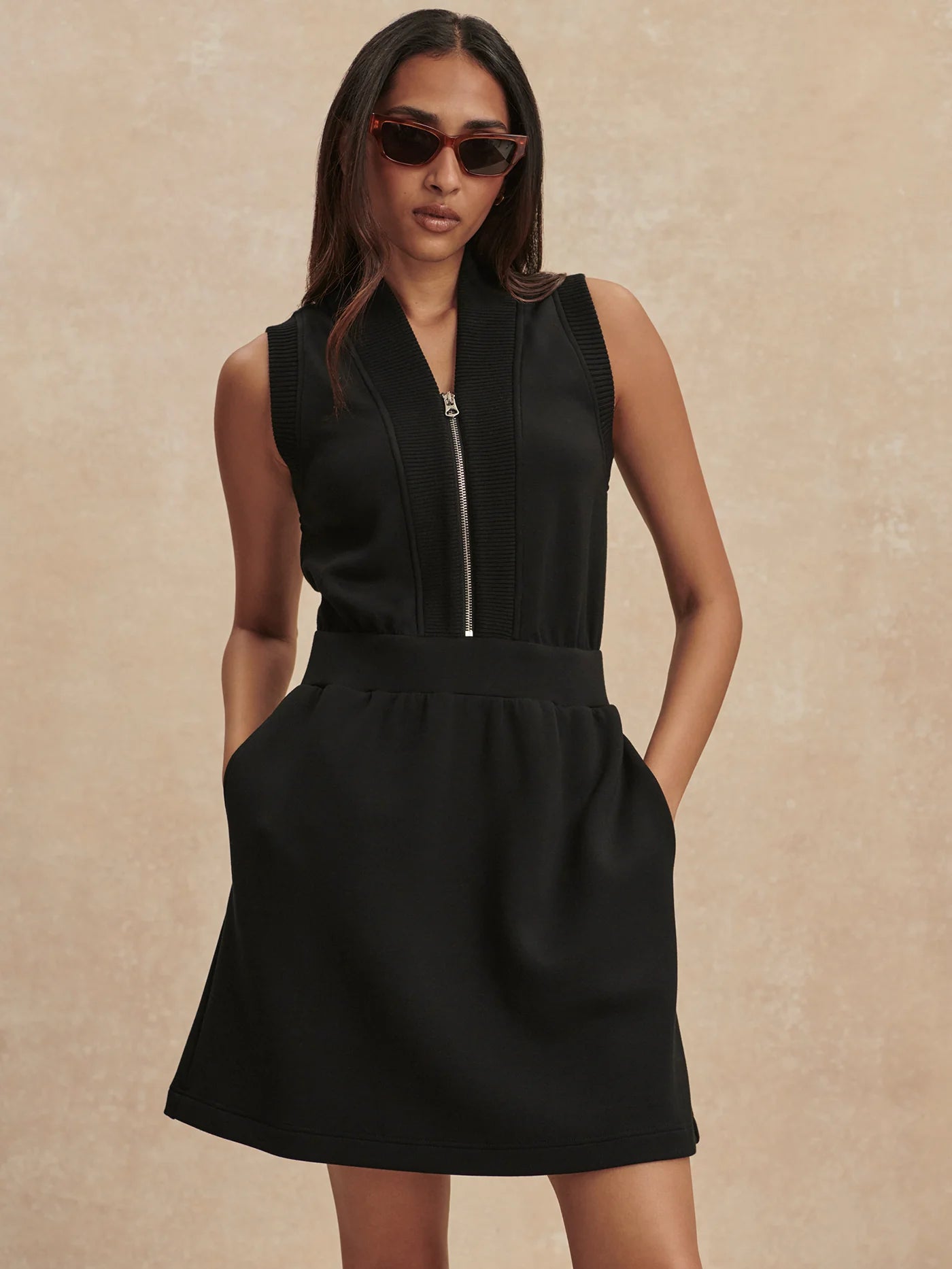 Polyanna Half-Zip Dress