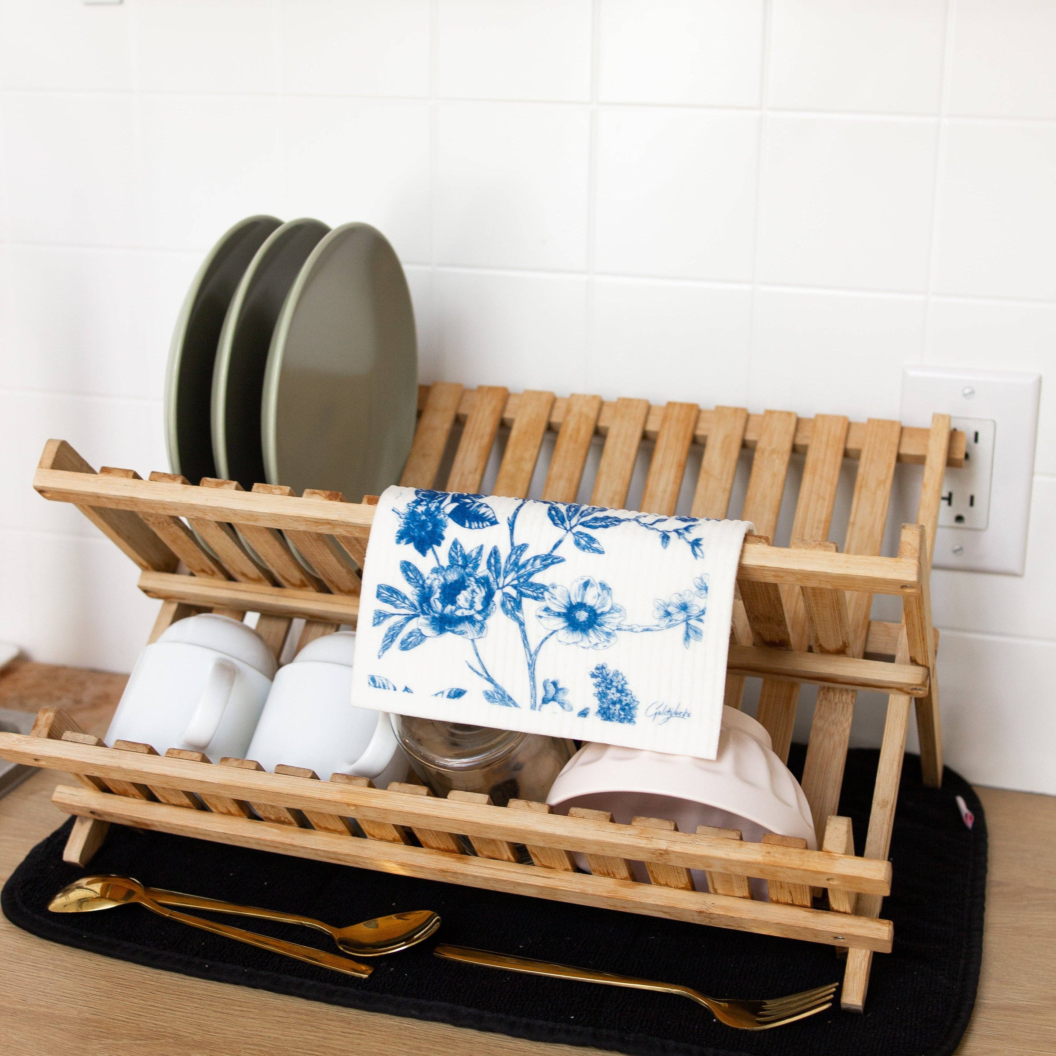 Vintage Floral Swedish Dishcloth