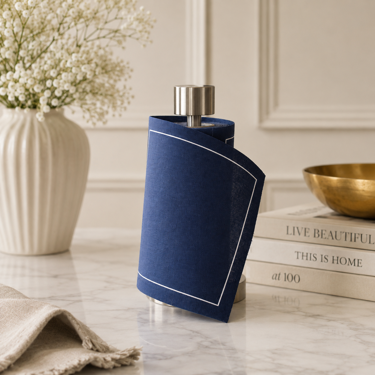Cocktail Napkins | Solid Mystic Blue Cotton