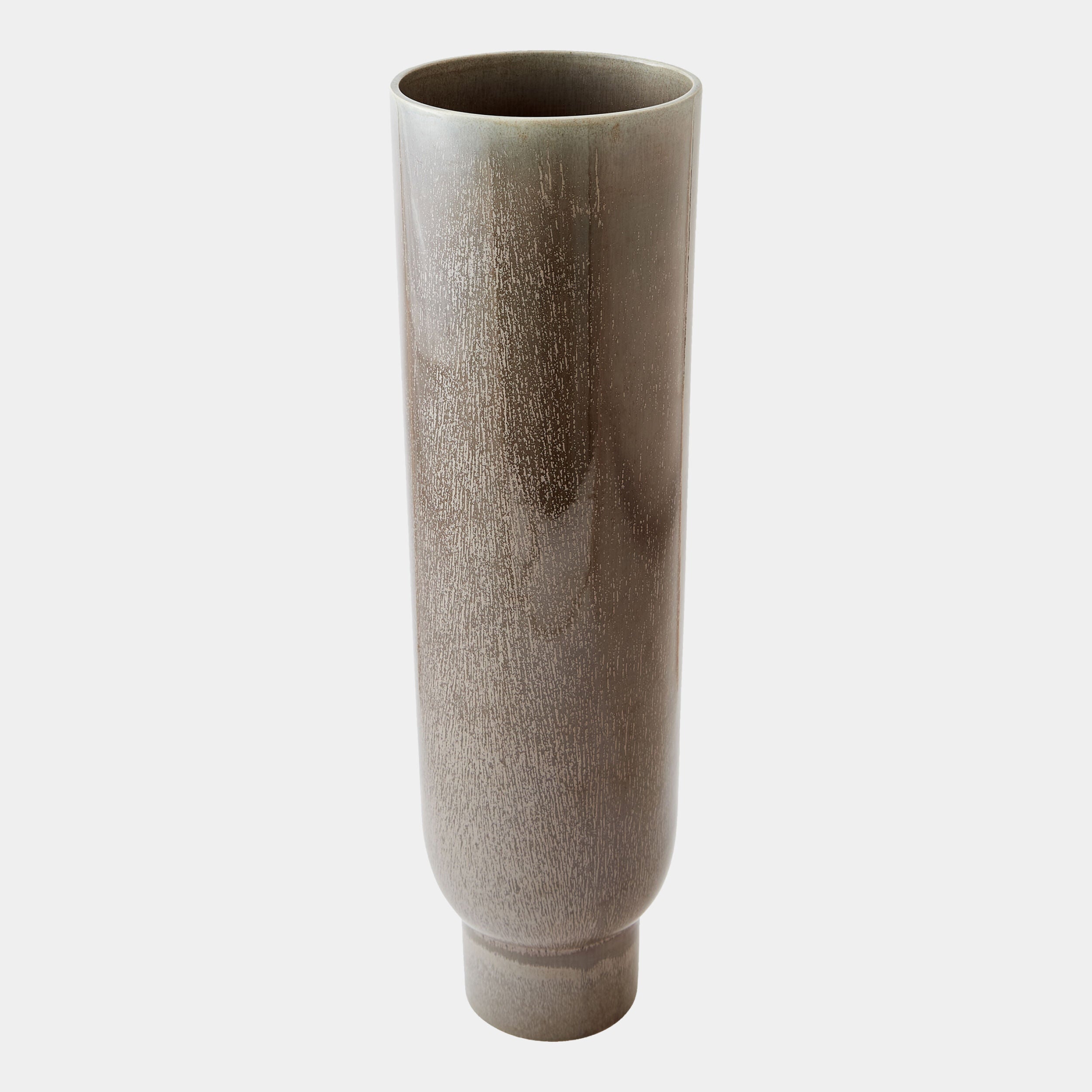 Satin Gray Glaze Tall Vase
