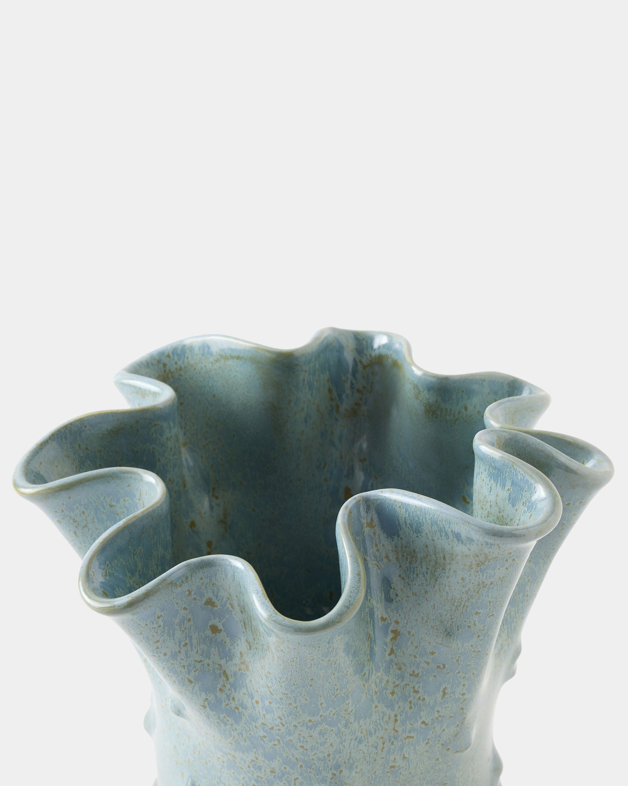 Sky Blue Glazed Ceramic Vase