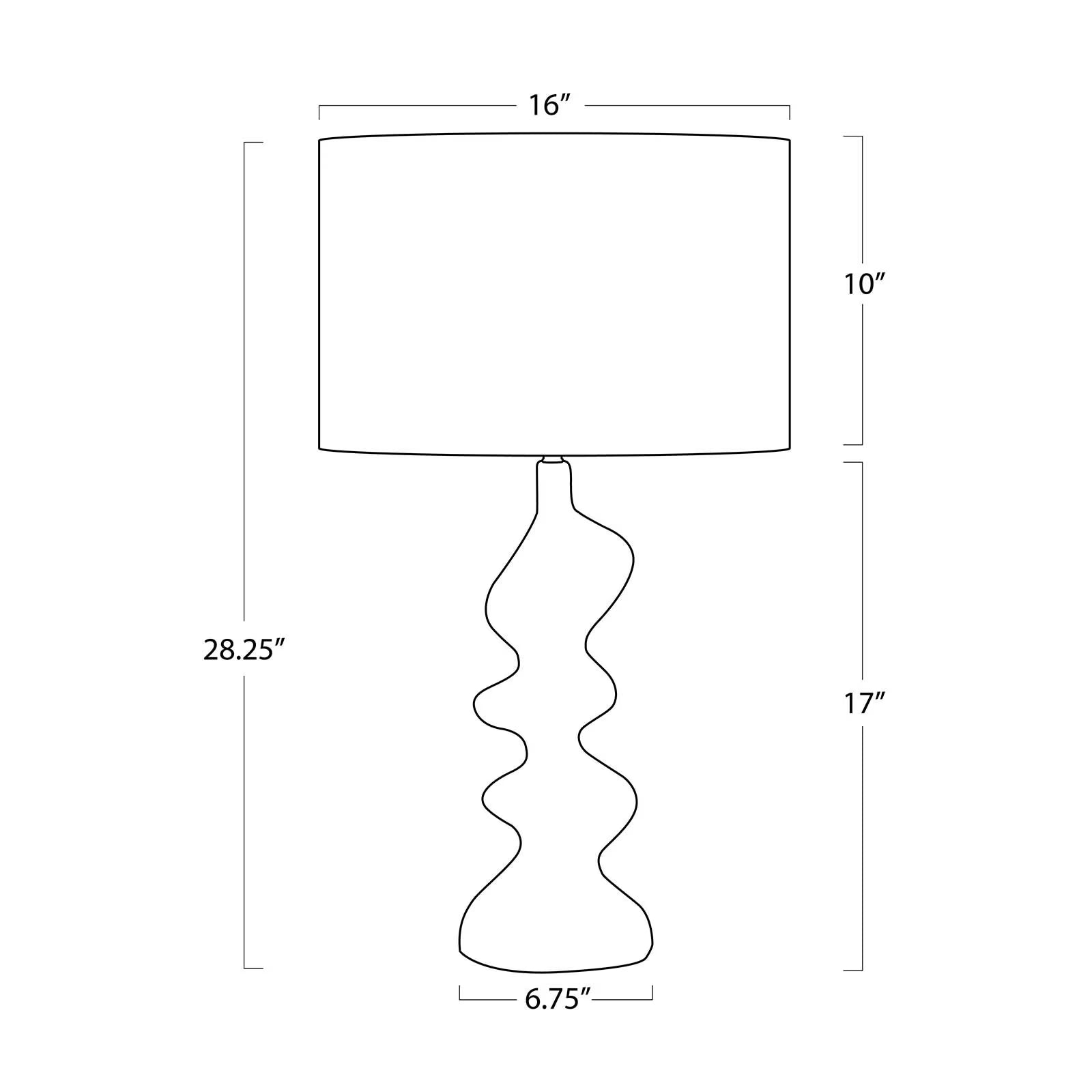 Abstract Brass Table Lamp