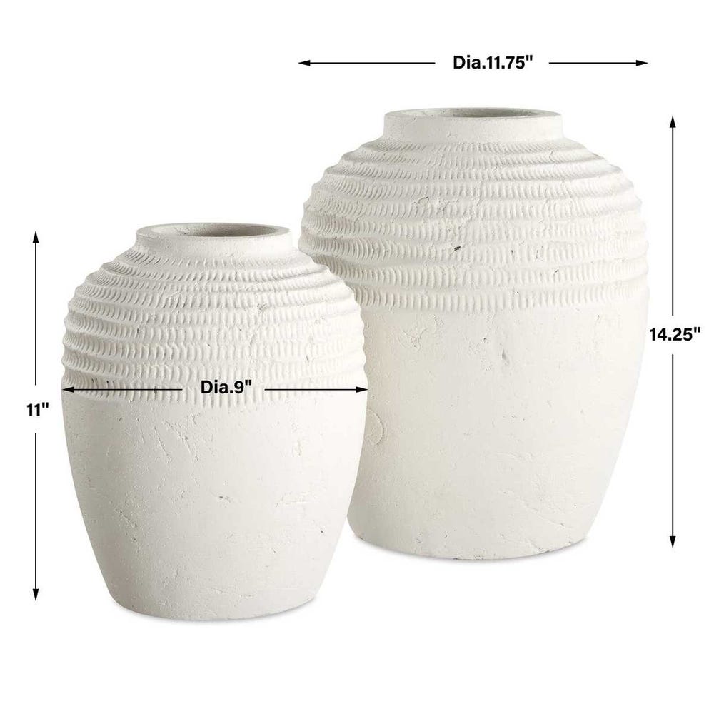 Ridged Vases, S/2