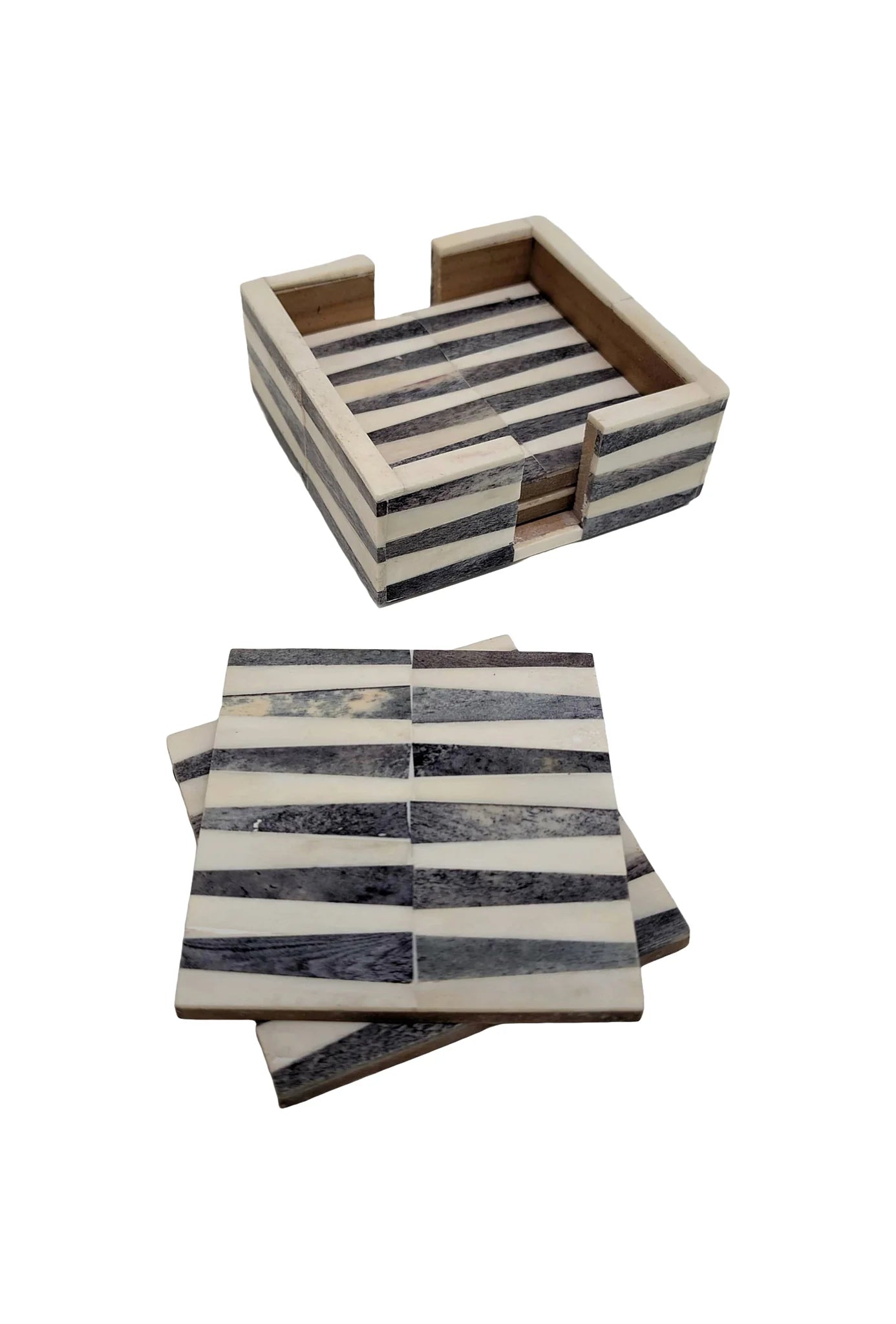 Striped Bone Coaster S/4