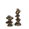 Abstract Brass Candle Holder Set