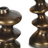 Abstract Brass Candle Holder Set