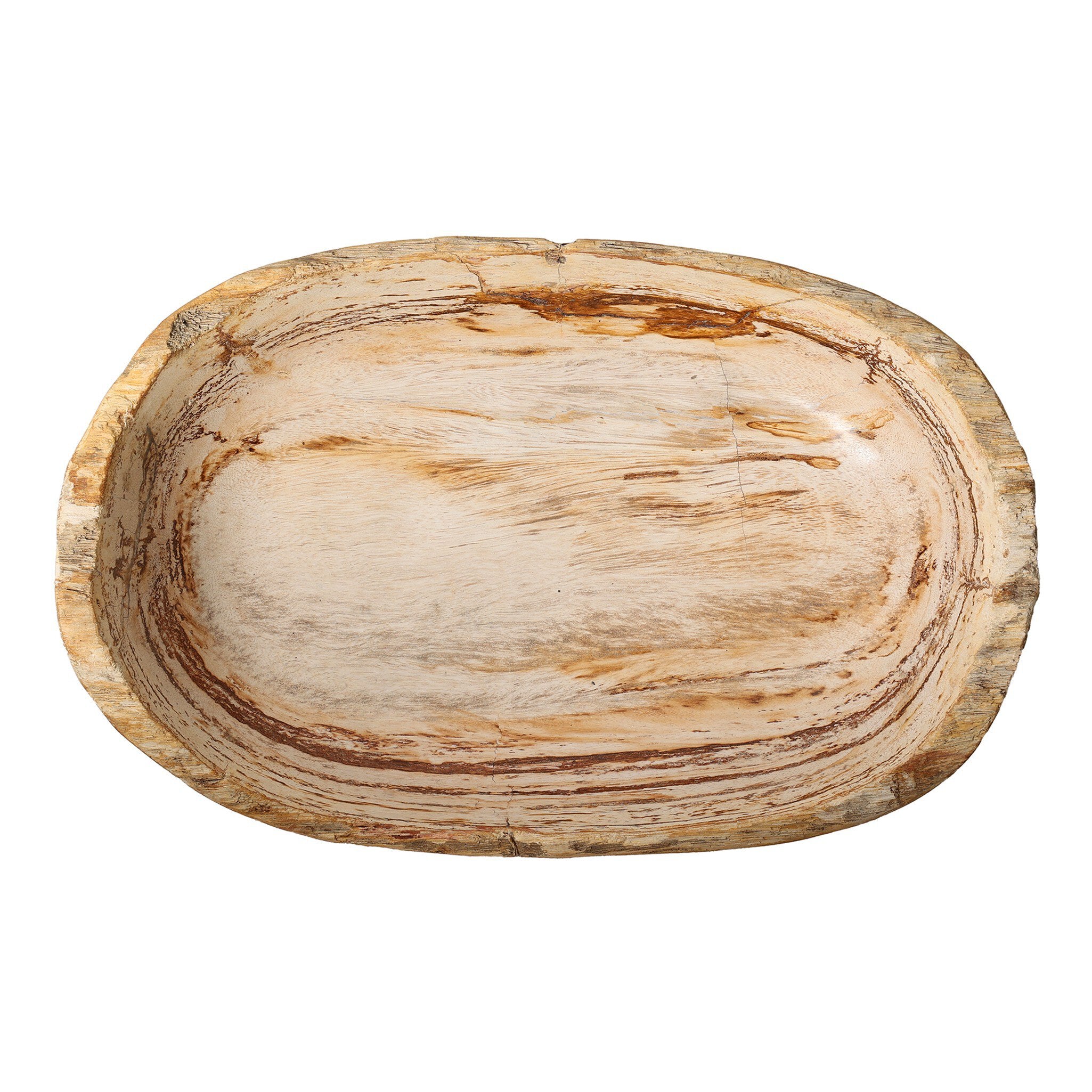Light Petrified Wood Bowl