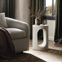 Textured Lunar Concrete End Table