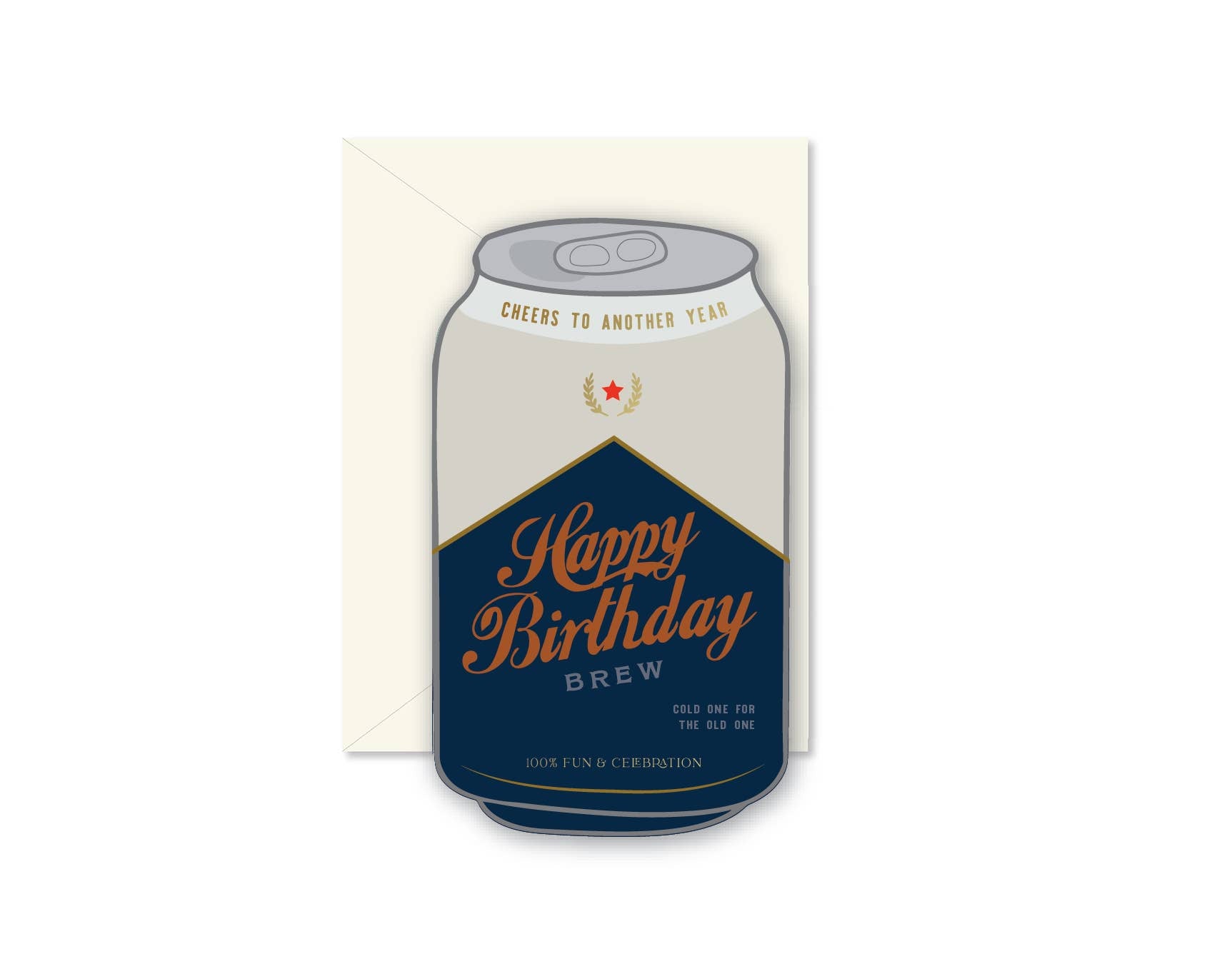 Birthday Brew die-cut folded Greeting Card