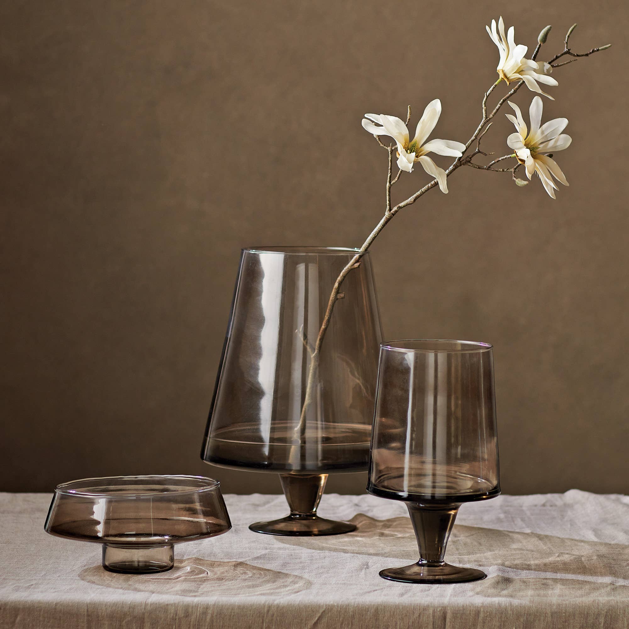 Adalina Glass Footed Bowl
