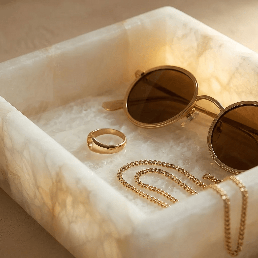 White Quartz Jewelry & Storage Box