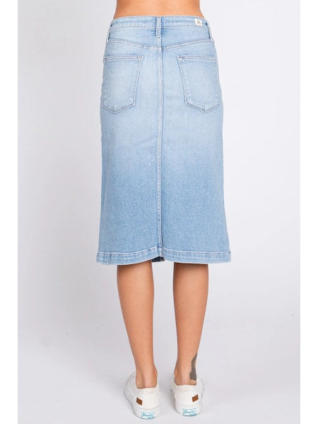 Front Slit Midi Skirt