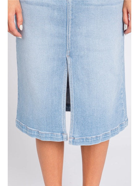 Front Slit Midi Skirt