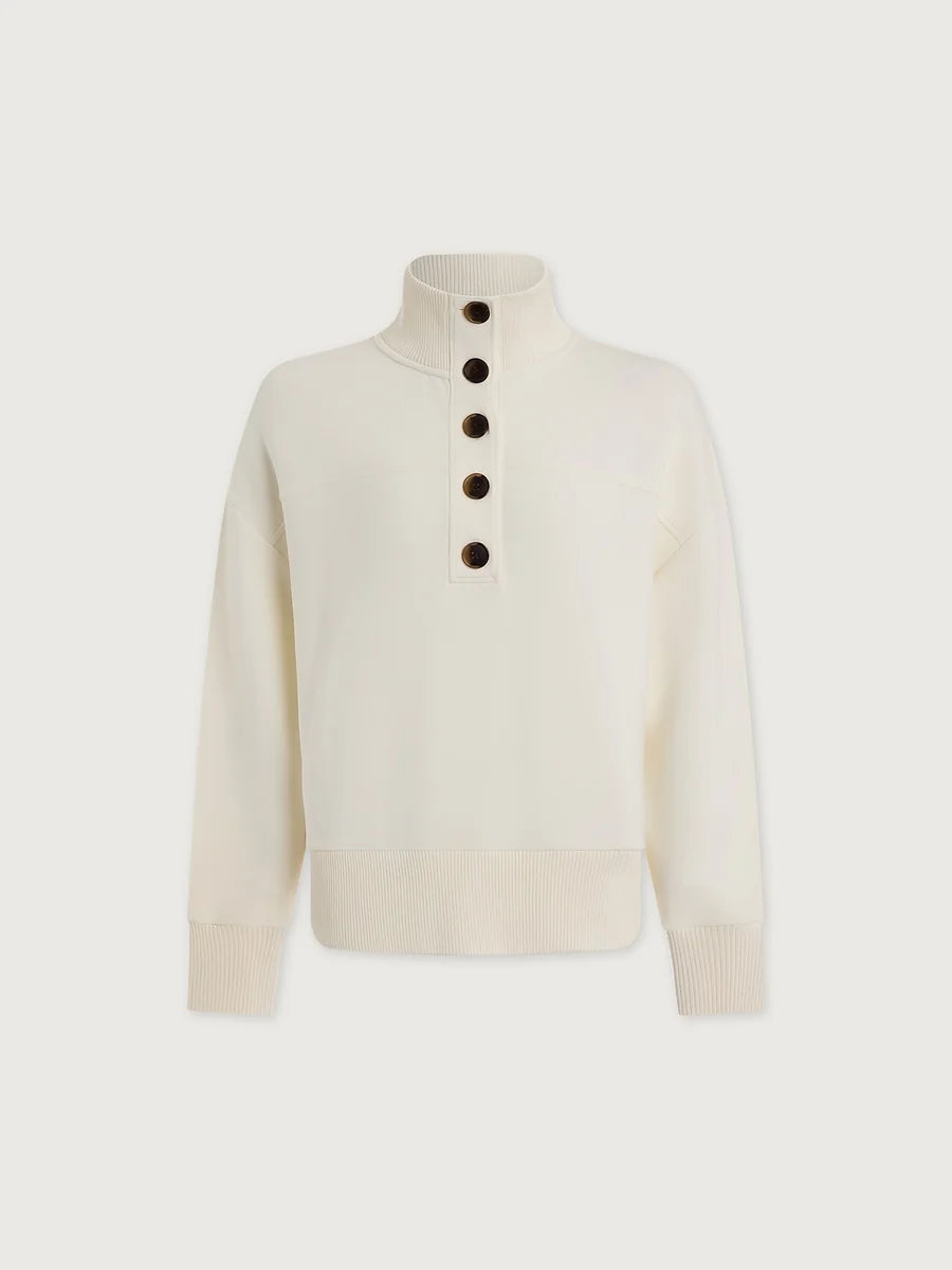 Bronya Button Placket Sweatshirt