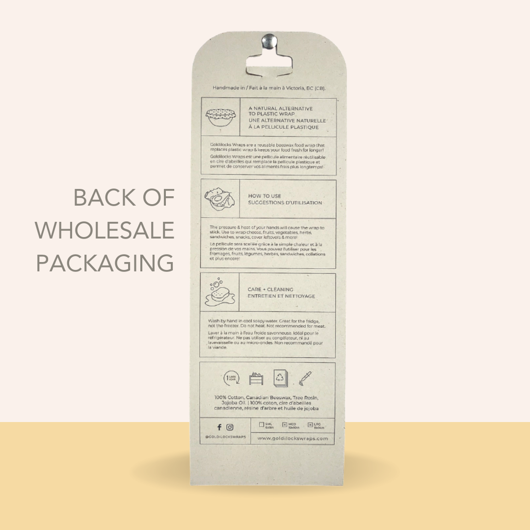 Mushrooms Reusable Beeswax Food Wraps S/3