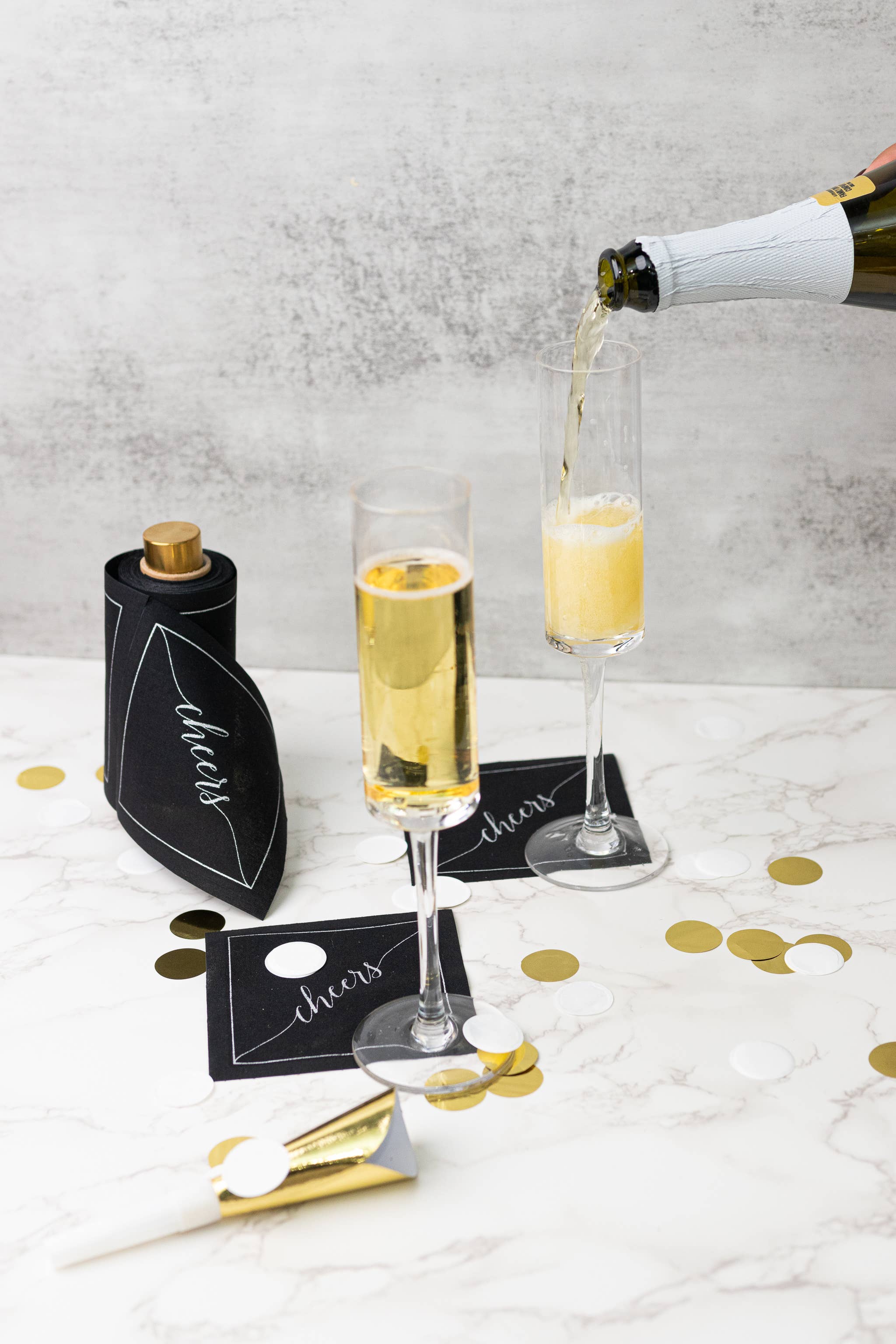 Midnight Toast Cocktail Napkin Roll