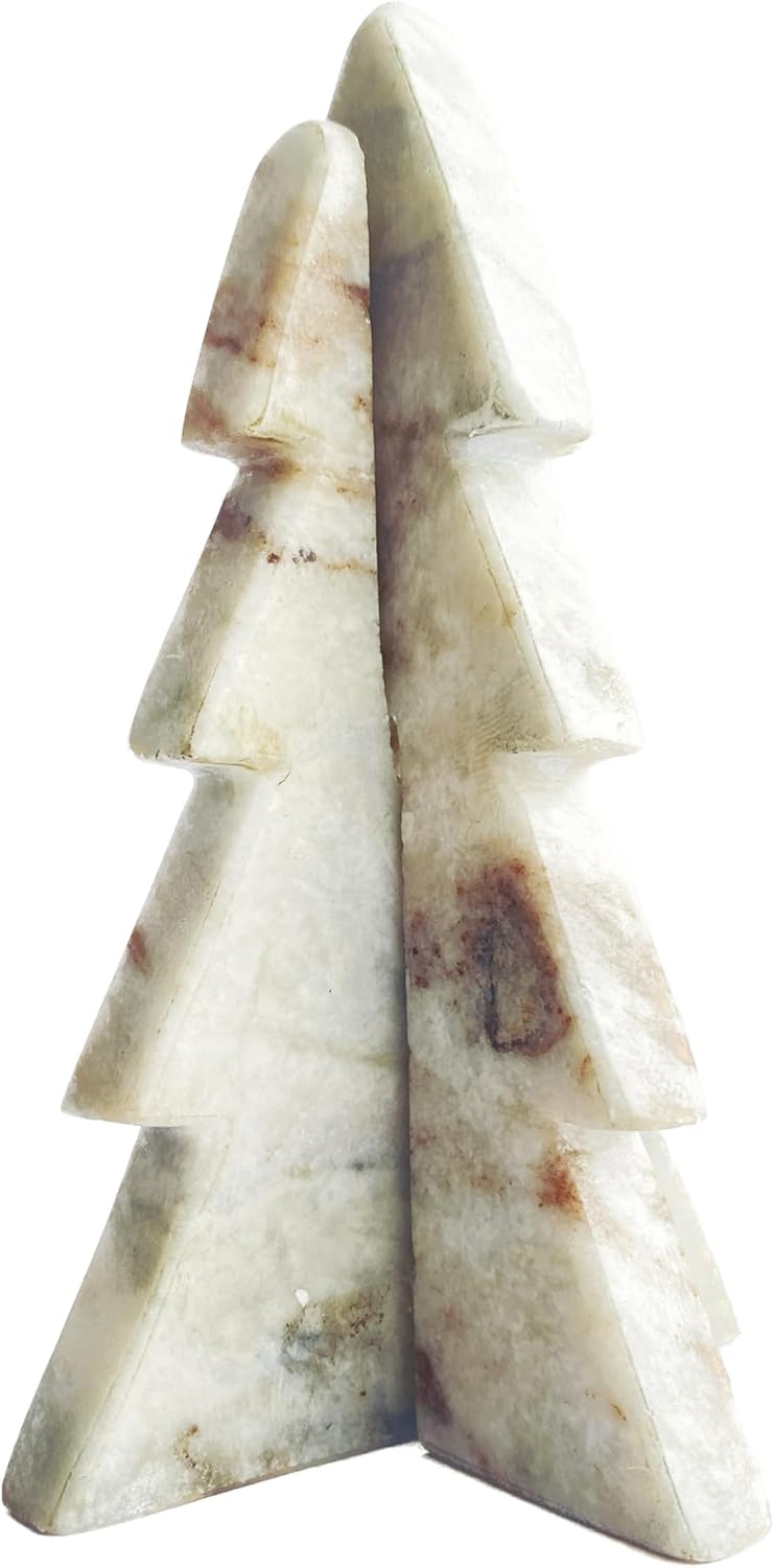 Interlocking Mint and Chocolate Brown Marble Tree