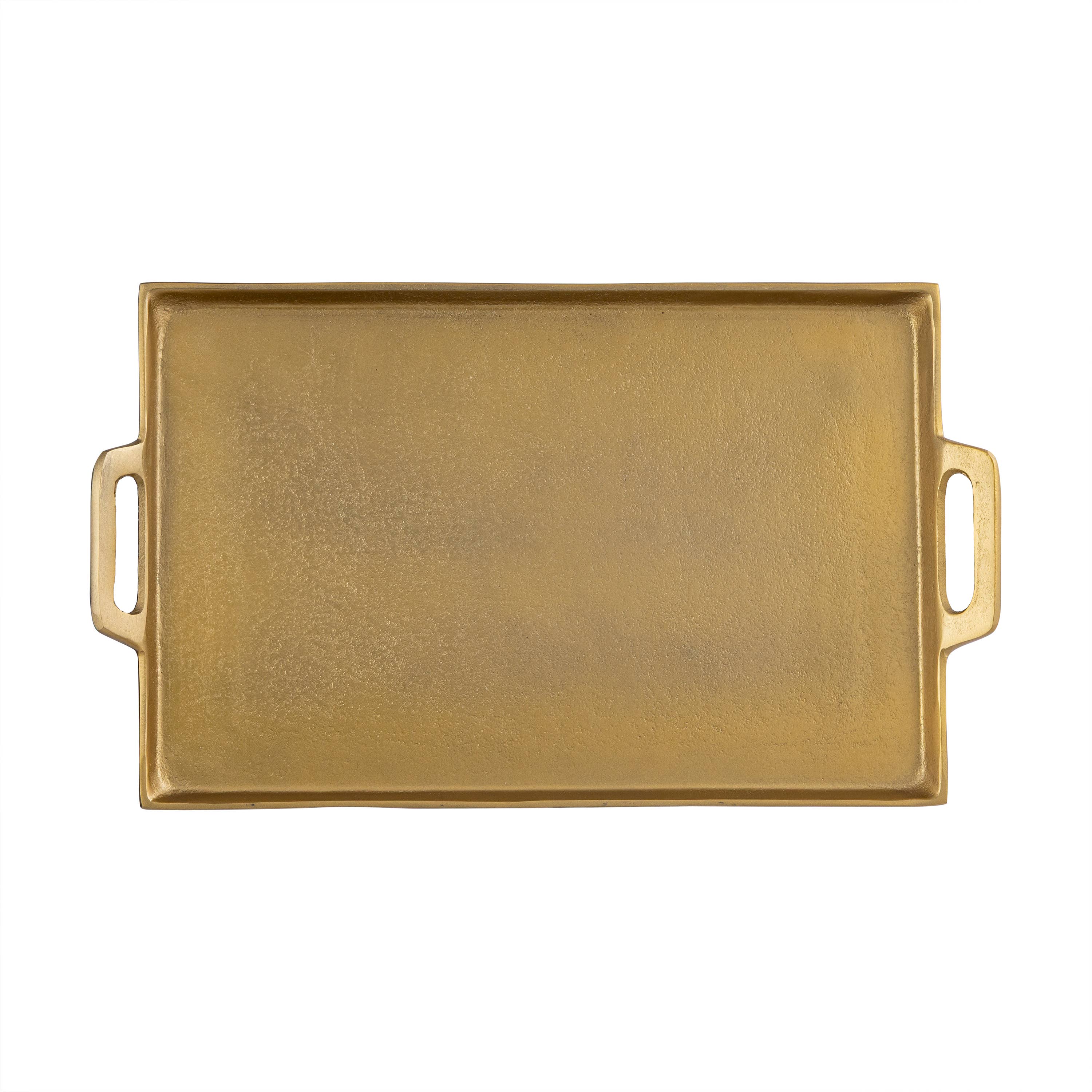 Antique Brass Finish Tray w/Handles