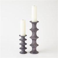 Grey Alabaster Candlesticks