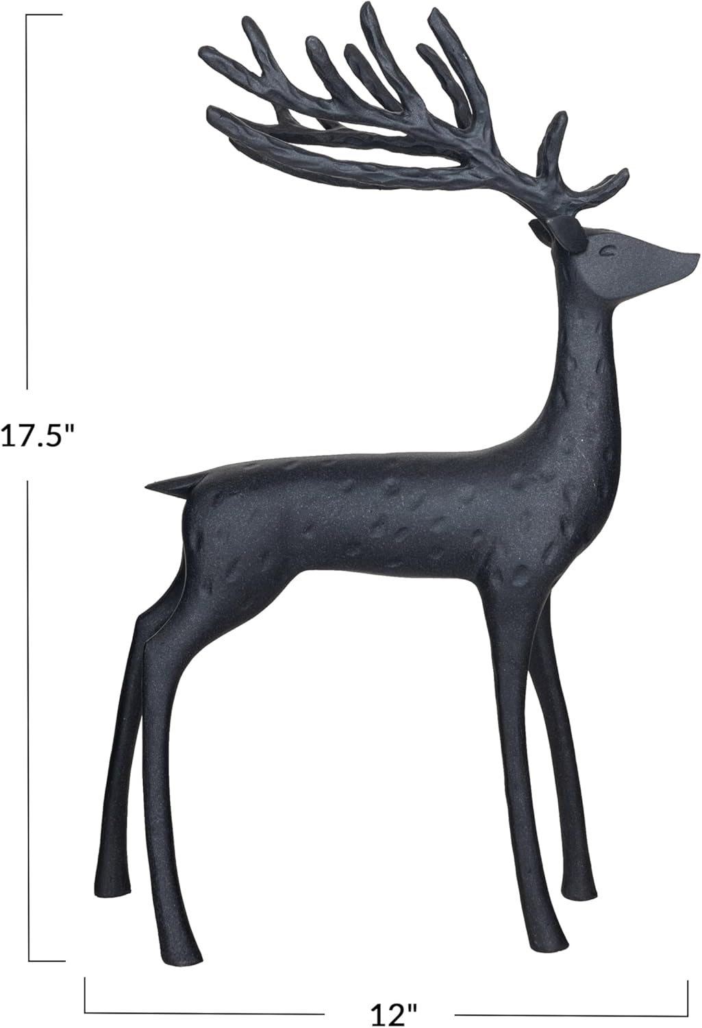 Black Resin Reindeer Decor