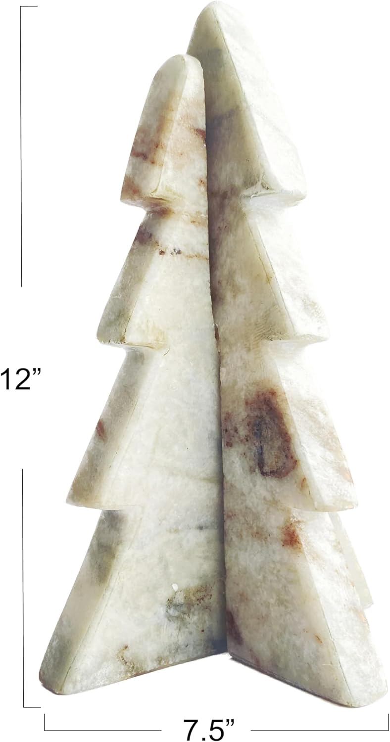 Interlocking Mint and Chocolate Brown Marble Tree