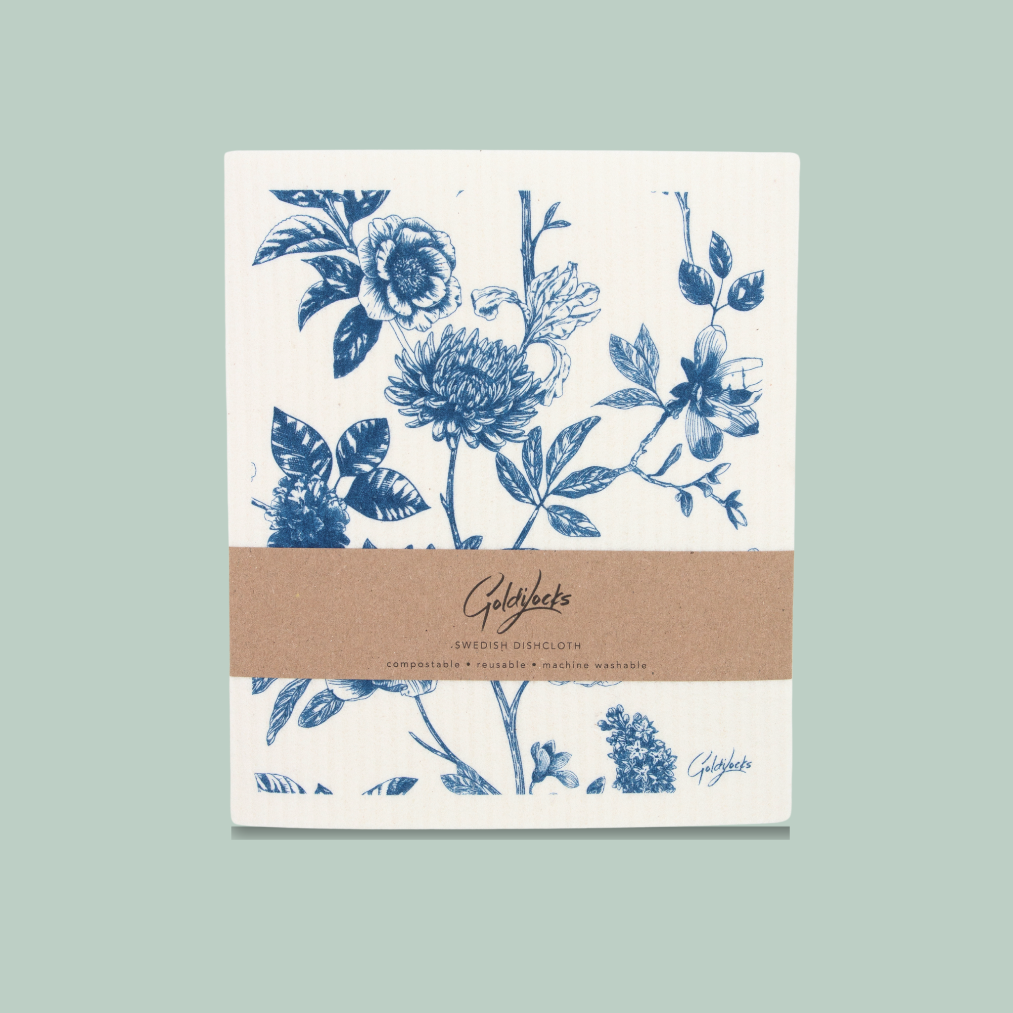 Vintage Floral Swedish Dishcloth