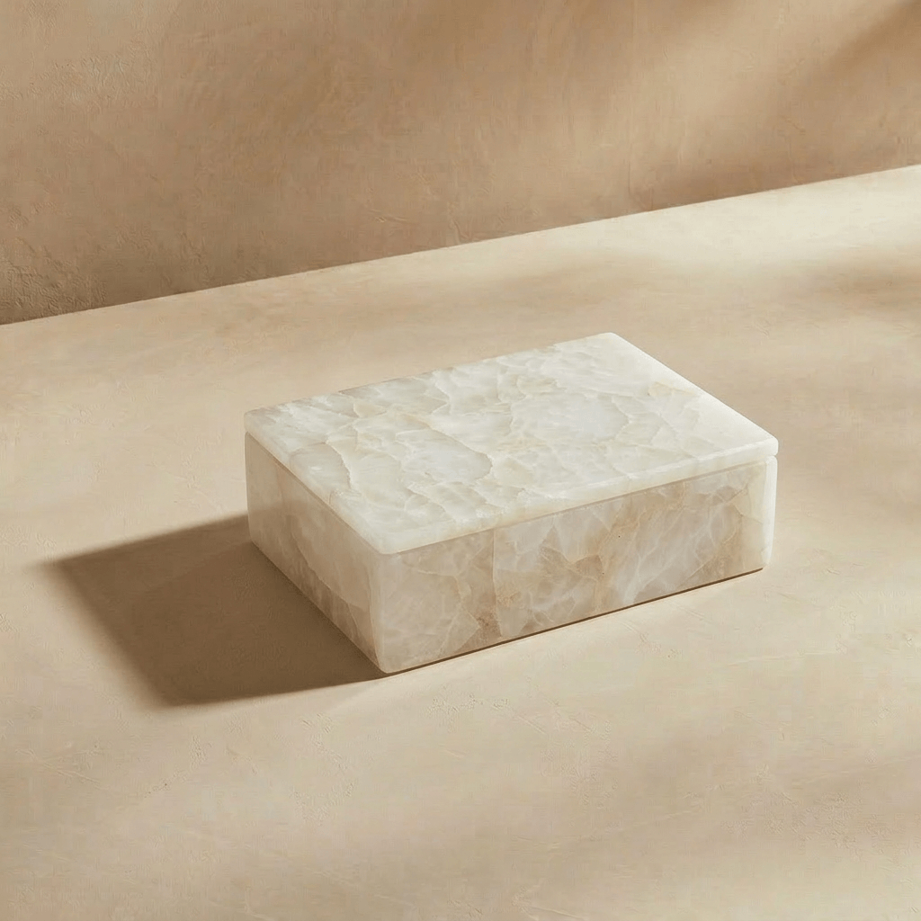 White Quartz Jewelry & Storage Box