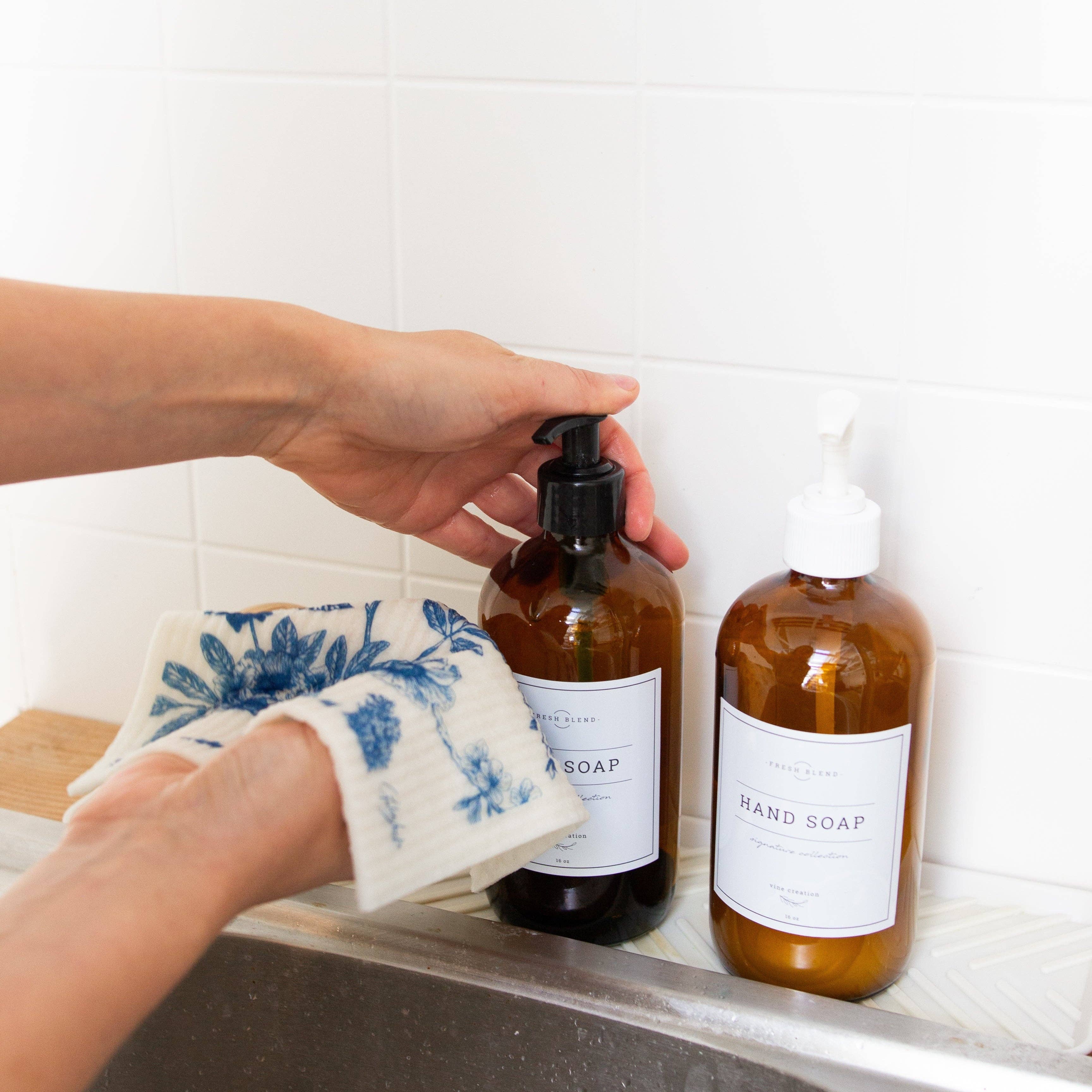 Vintage Floral Swedish Dishcloth