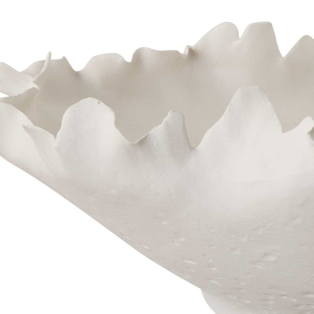 Organic Petal Edged Ceramic Bowl