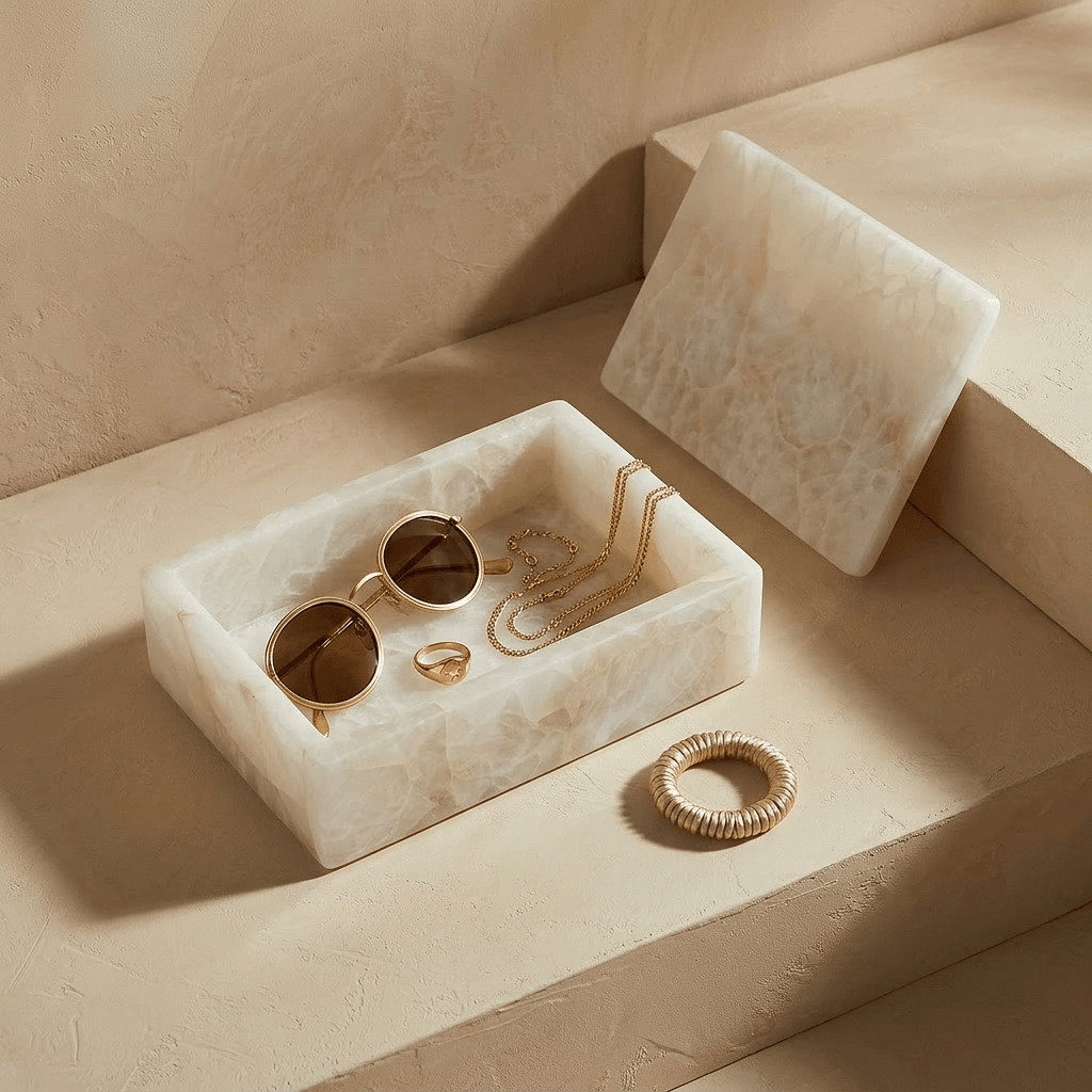 White Quartz Jewelry & Storage Box