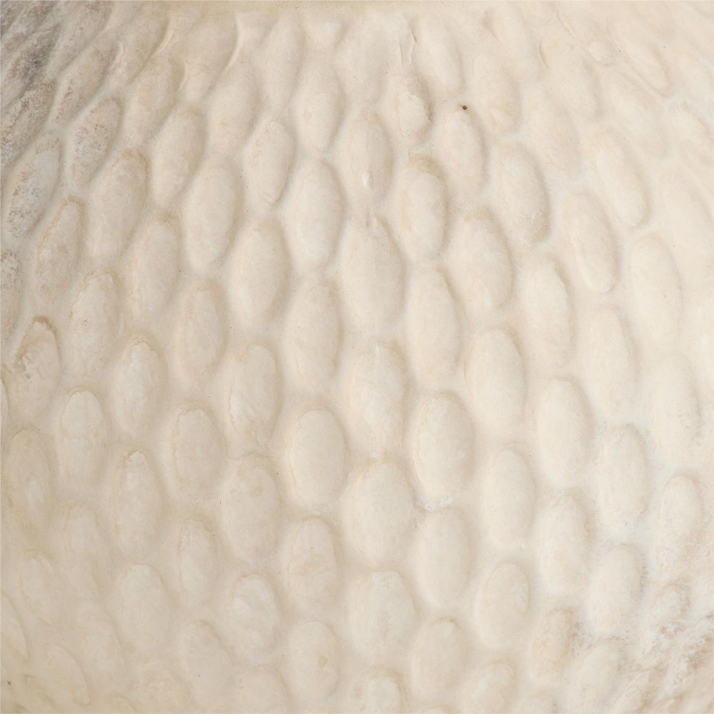 Eggshell Chiseled Textured Vases, S/2