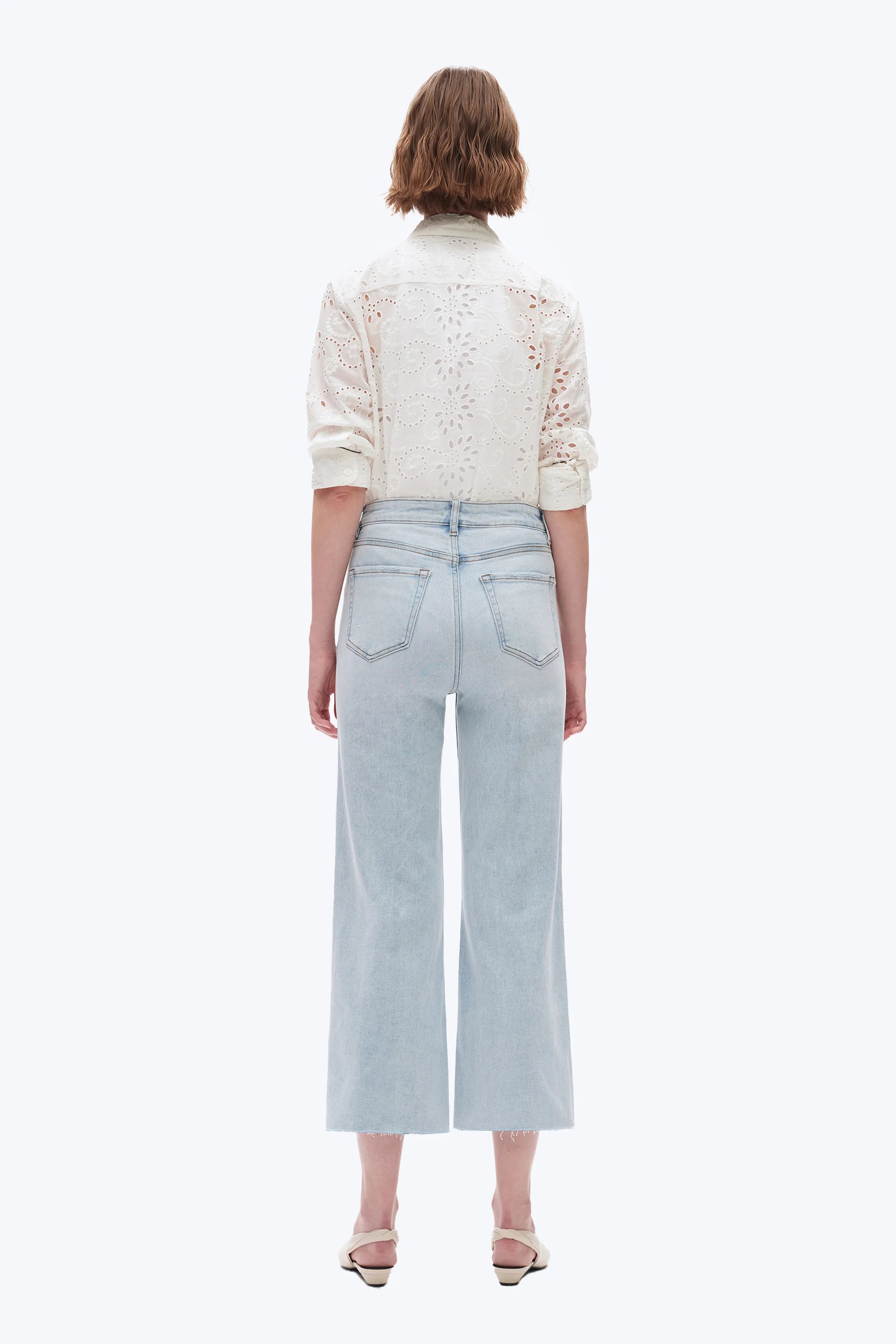 High Rise Wide Leg Denim Jeans