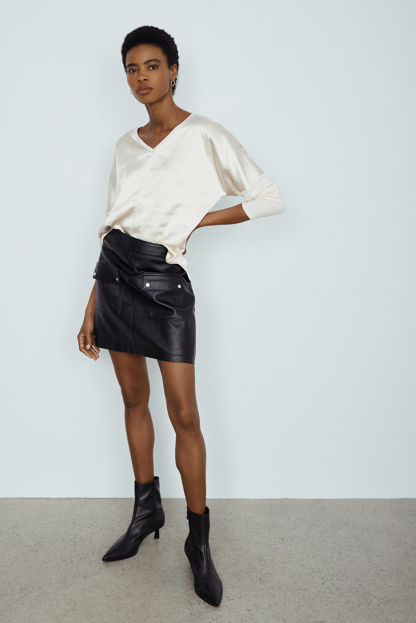 Damia Faux Leather Skirt