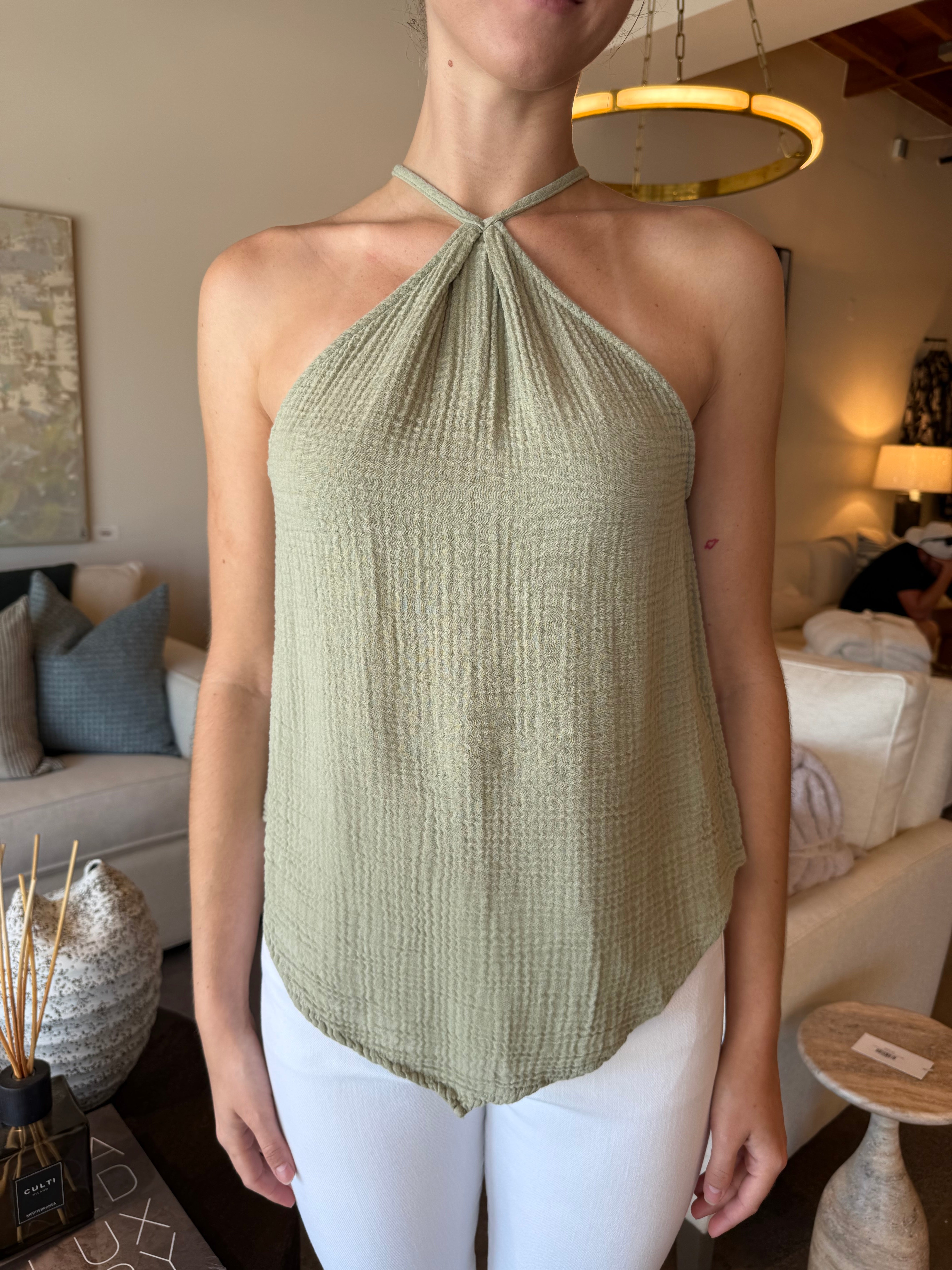 Halter Hankerchief Tank