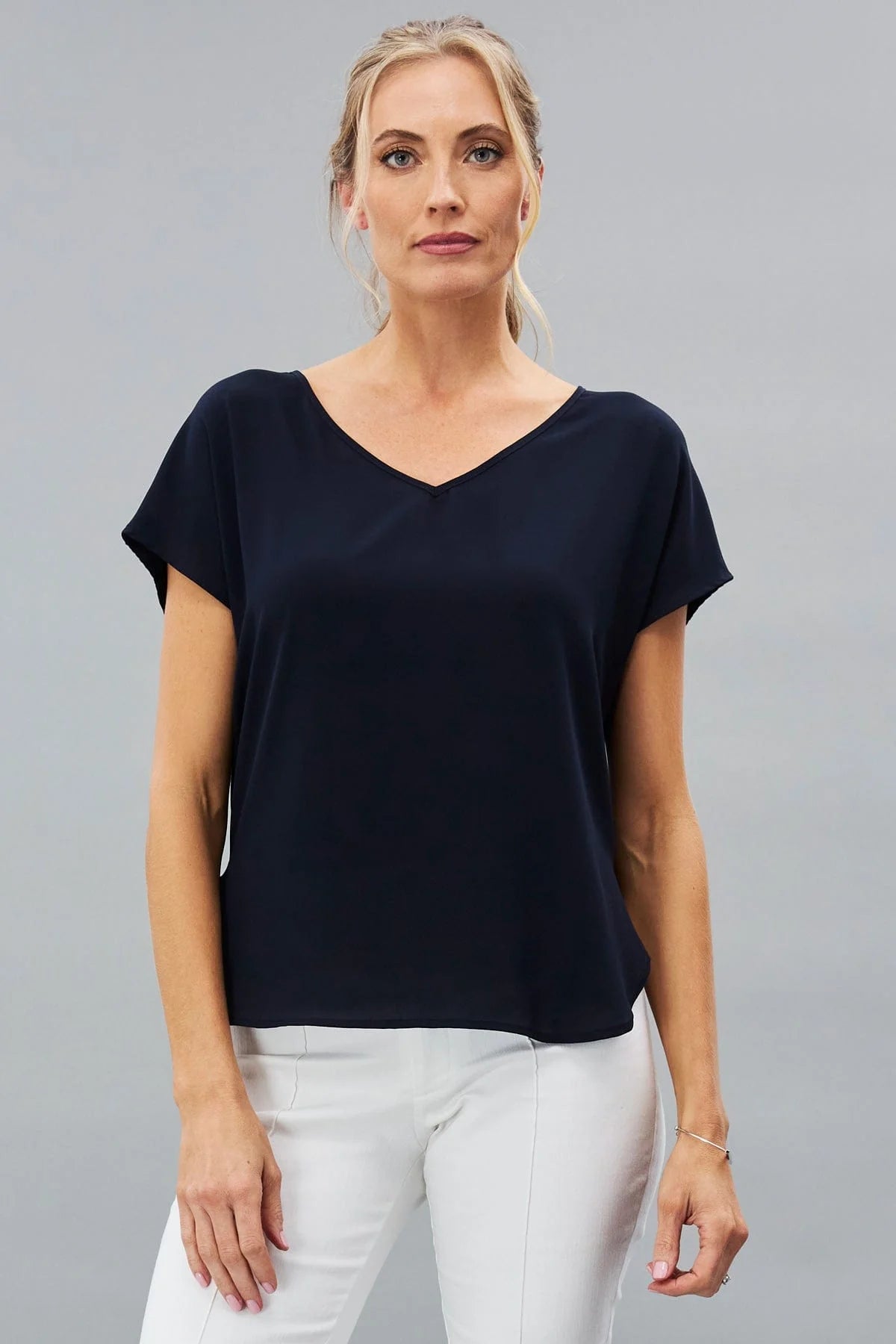 Hybrid Drop Shoulder V-Neck T-Shirt