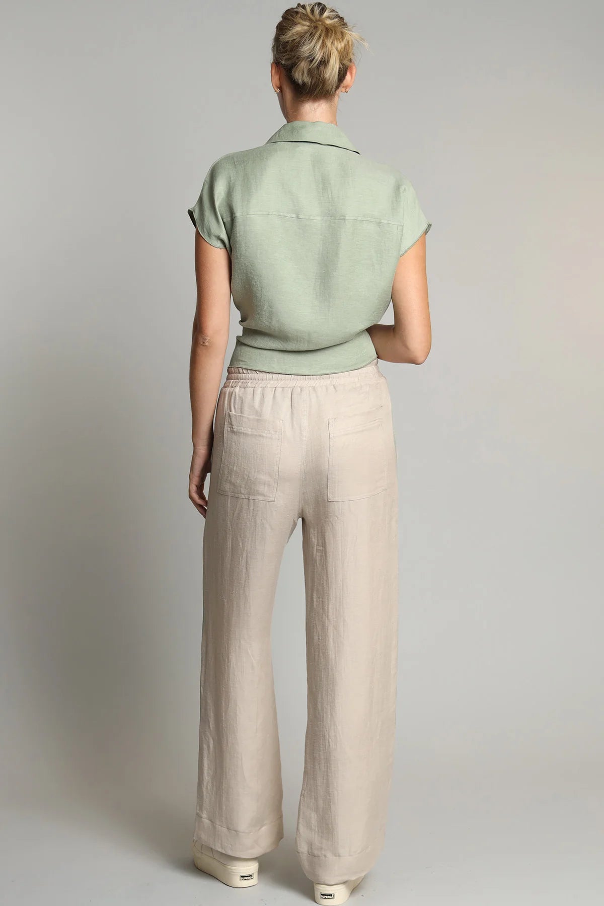 Cupro Linen Drawstring Pant
