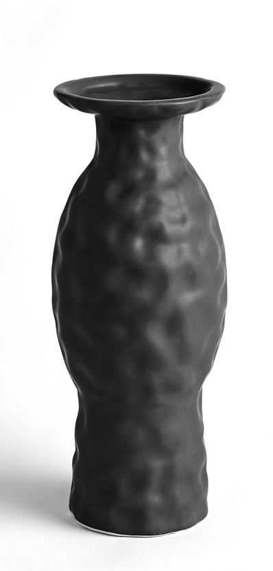 Wide Lip Vase-Black Volcano