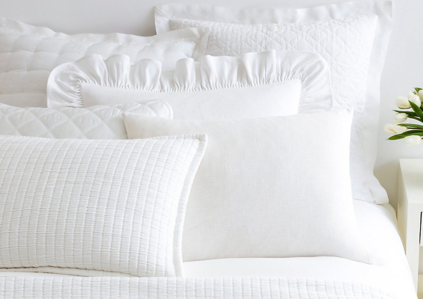 Boyfriend White Matelassé Sham