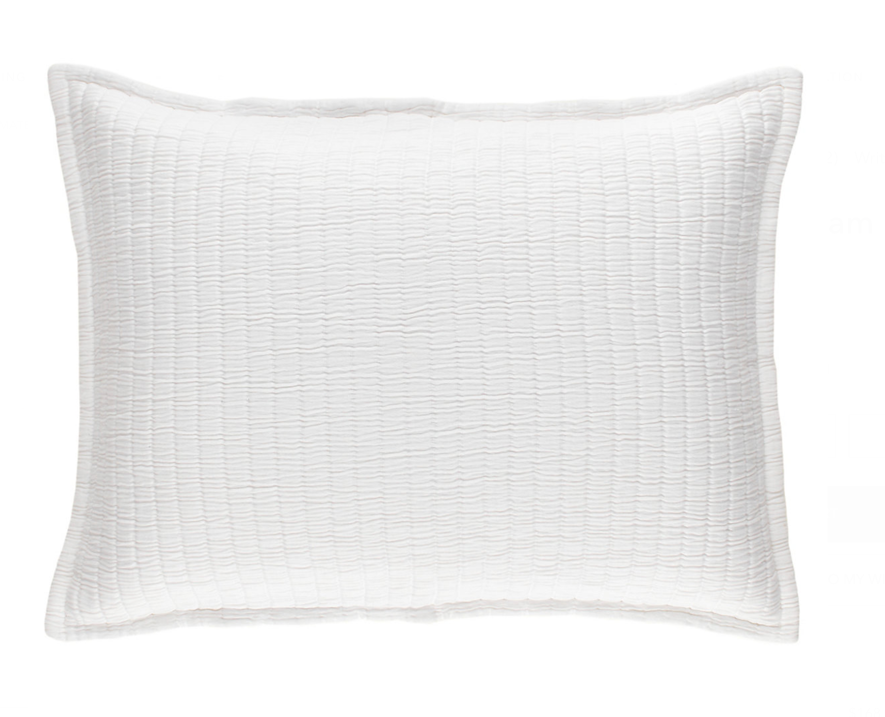 Boyfriend White Matelassé Sham