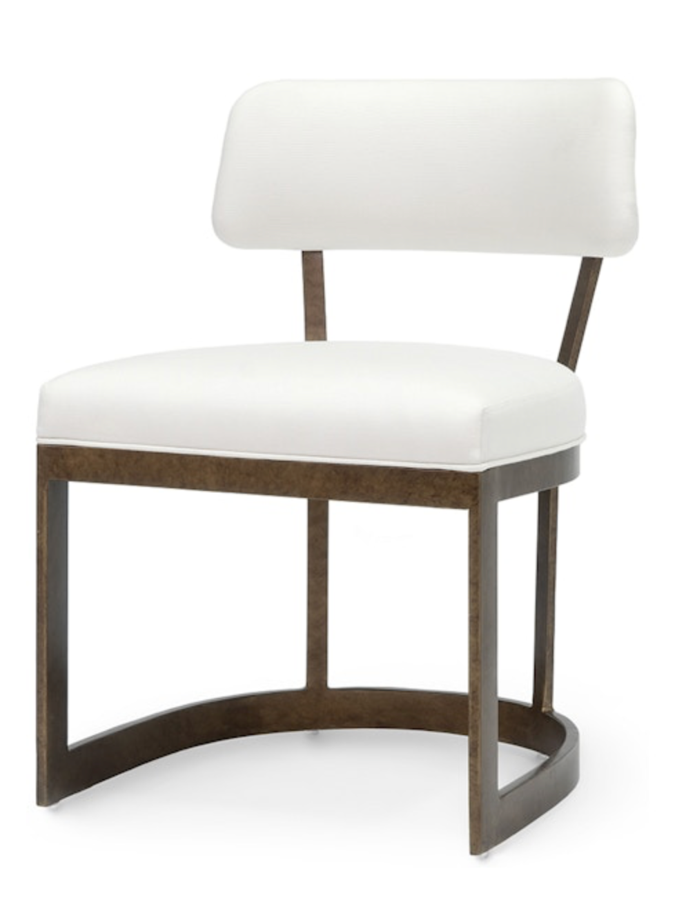 Side Chair in Vitage White Cane & Sail Cloth Fabric