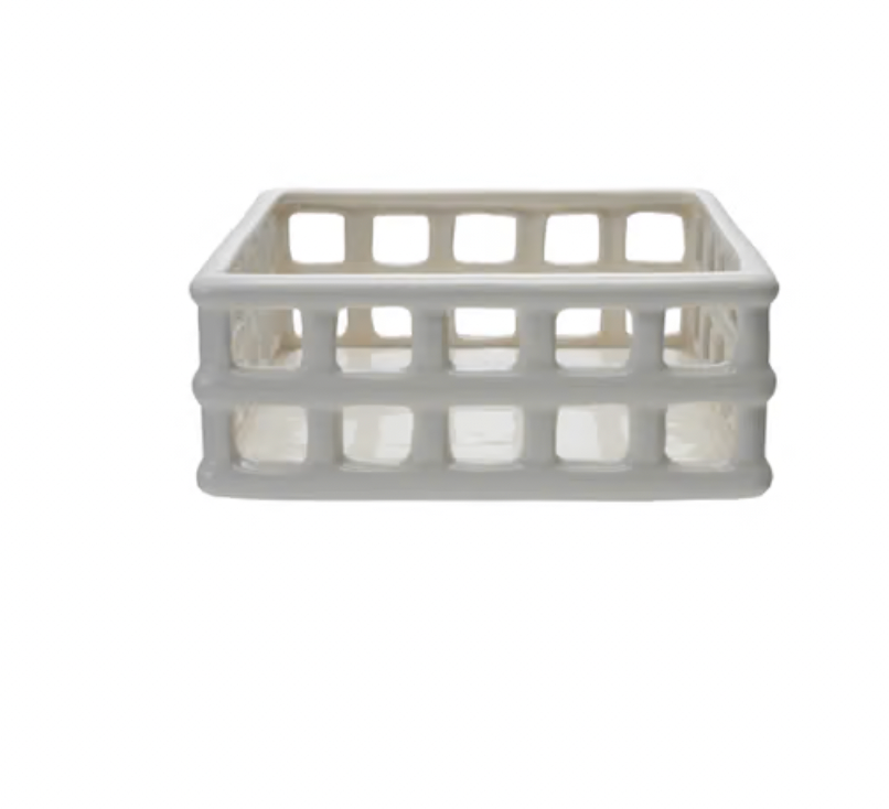 White Ceramic Napkin Holder