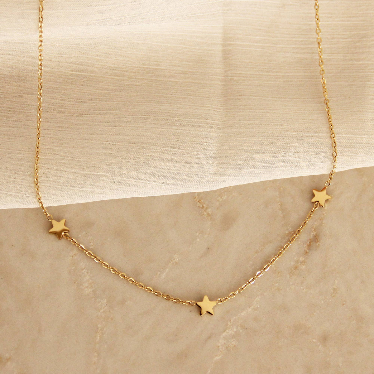 Three Star Necklace