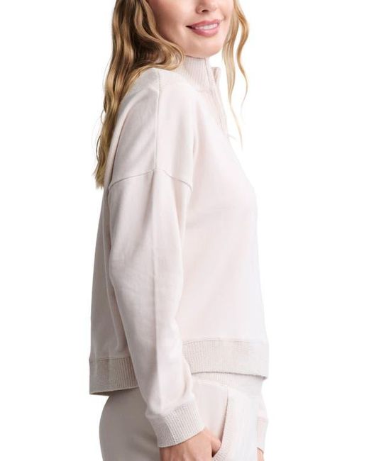 CozyChic Ultra Lite Ribbed Quarter Zip with Brushed Fleece