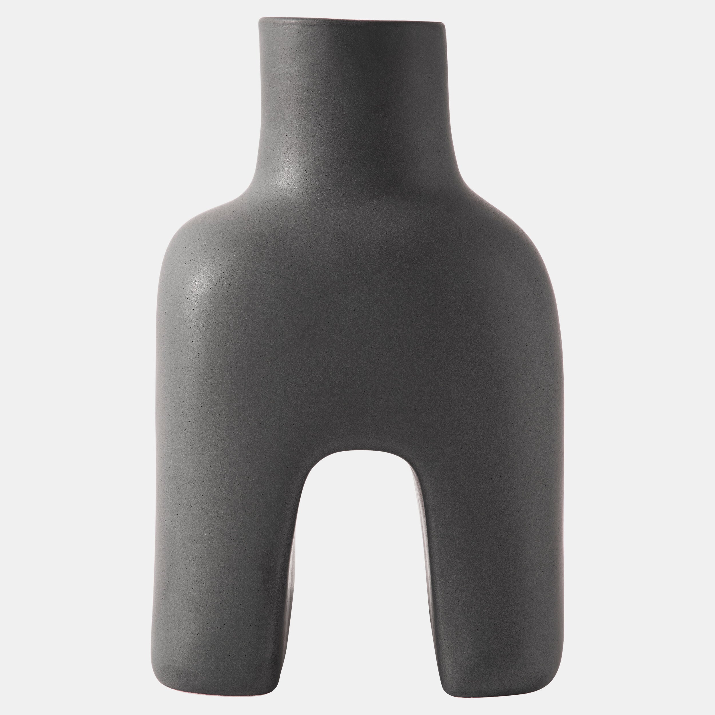 Matte Black Vessel Sculpture