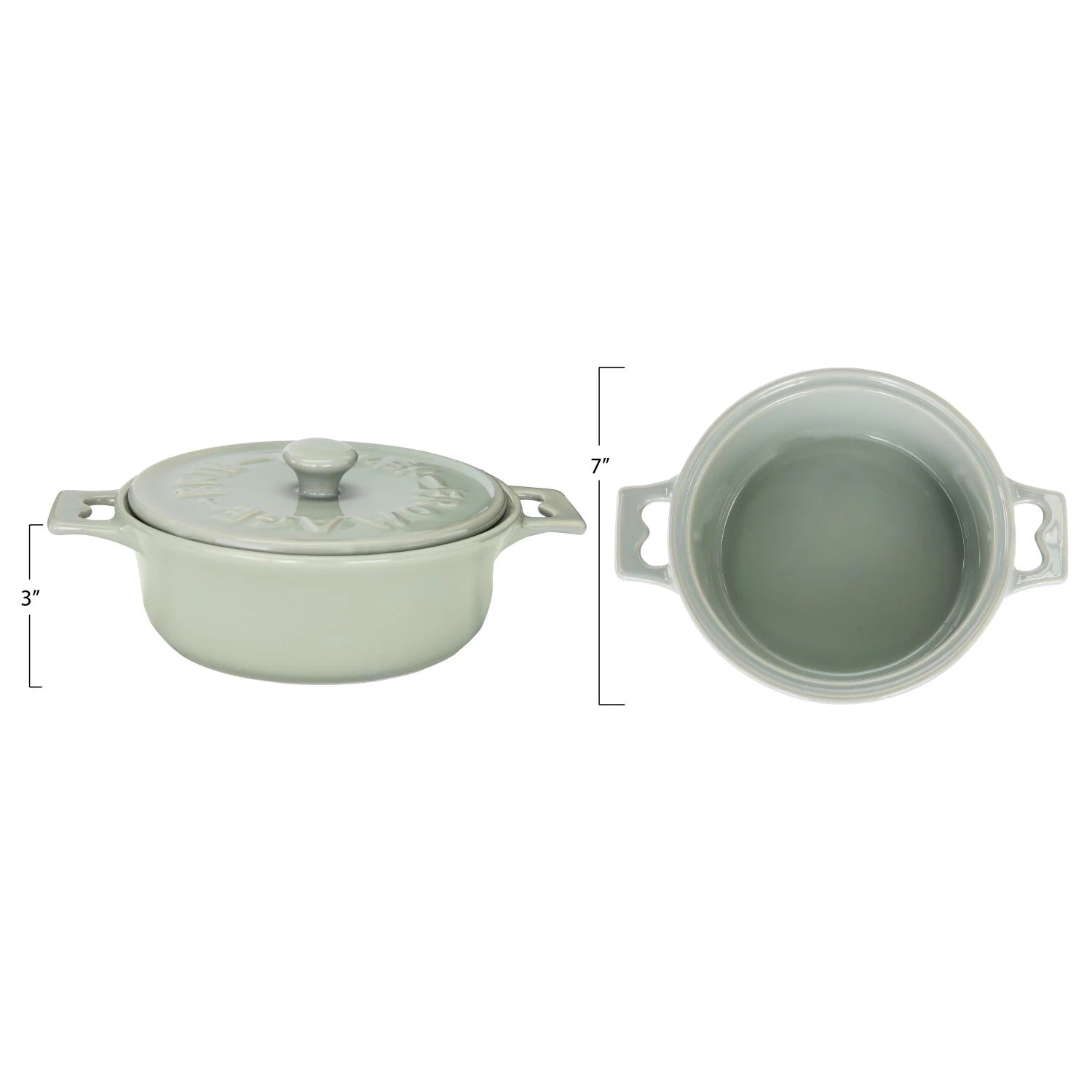 Brie Baker with Lid and Spreader, S/2