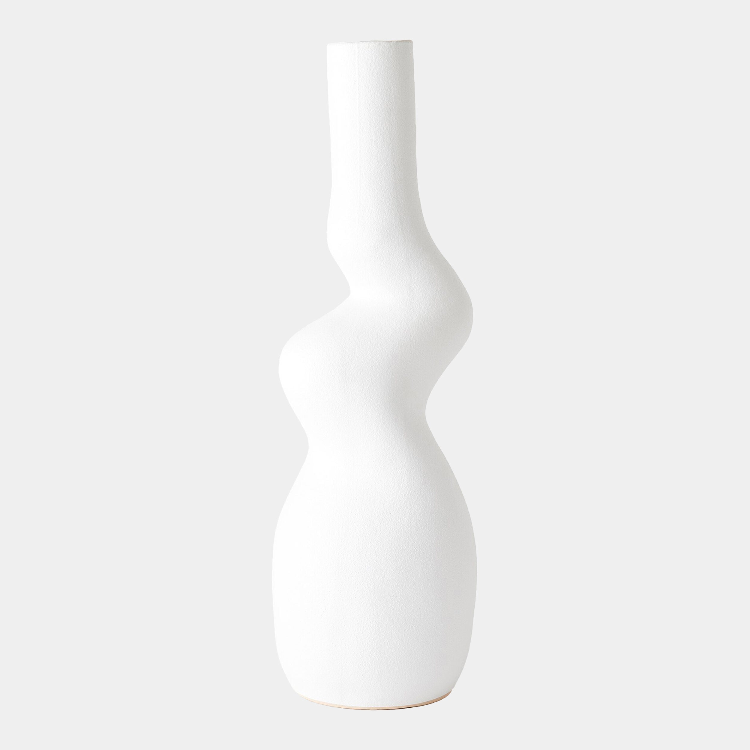 Matte White Crooked Vase