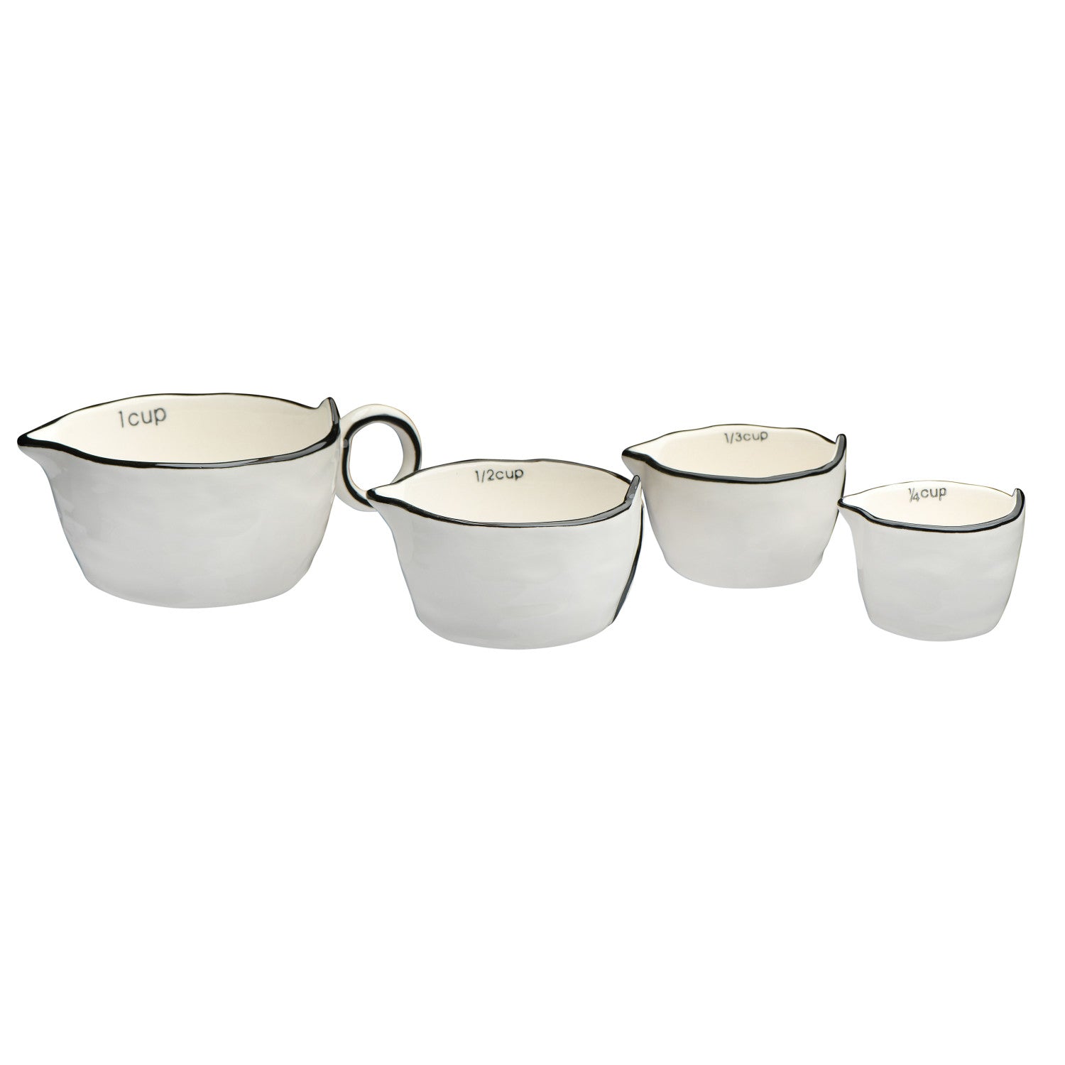 Stoneware Measuring Cups, S/4