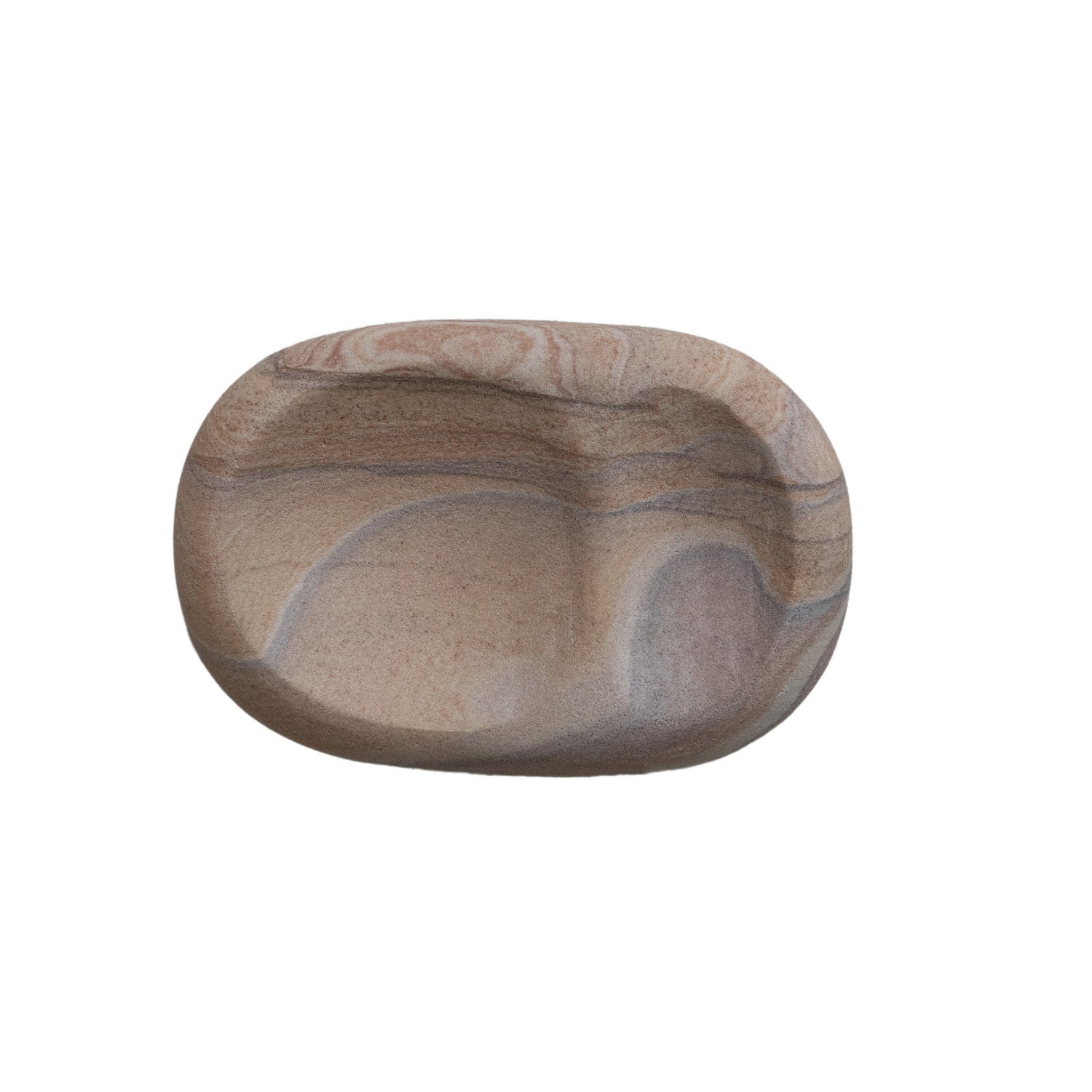 Natural Sandstone Dish w/ 2 Sections