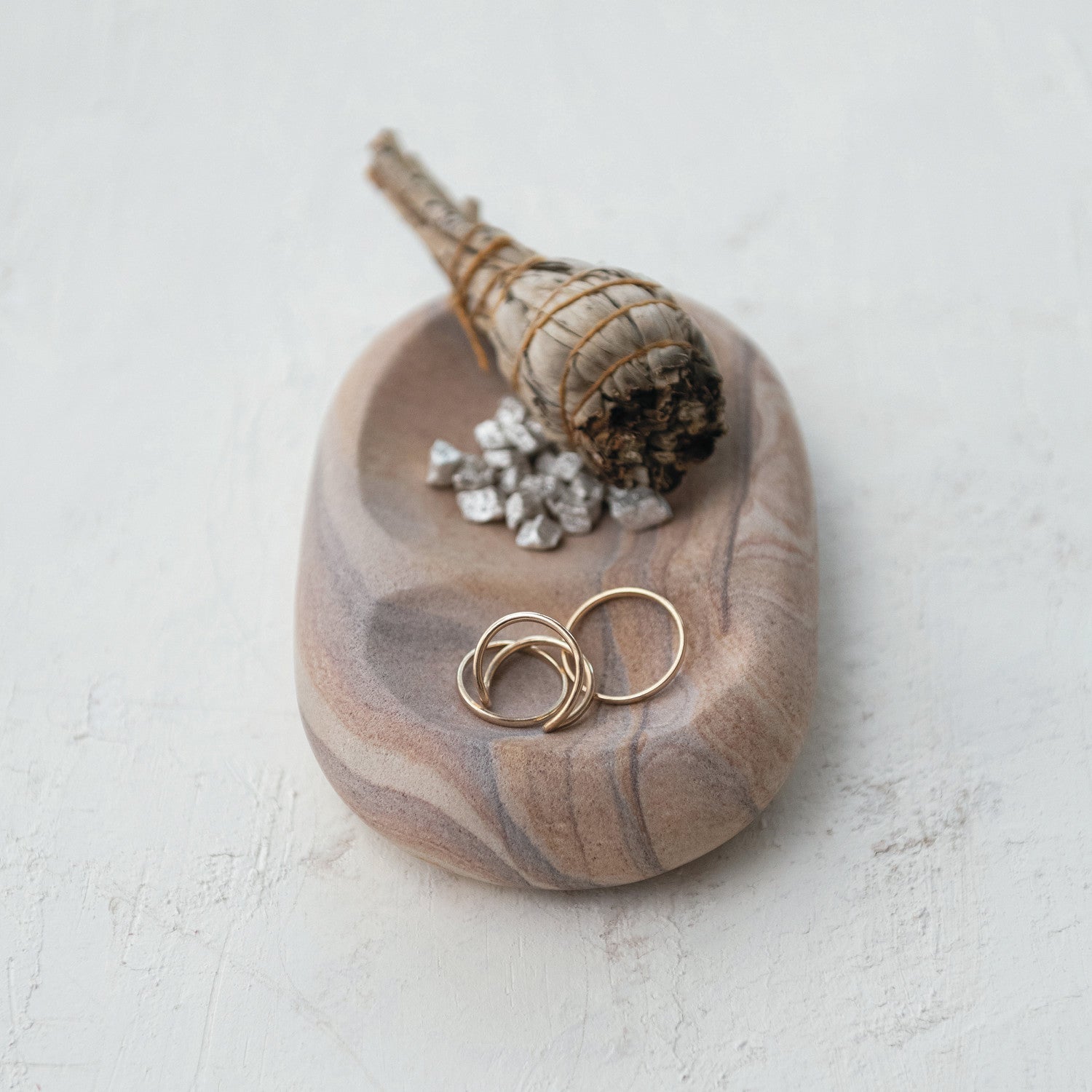 Natural Sandstone Dish w/ 2 Sections